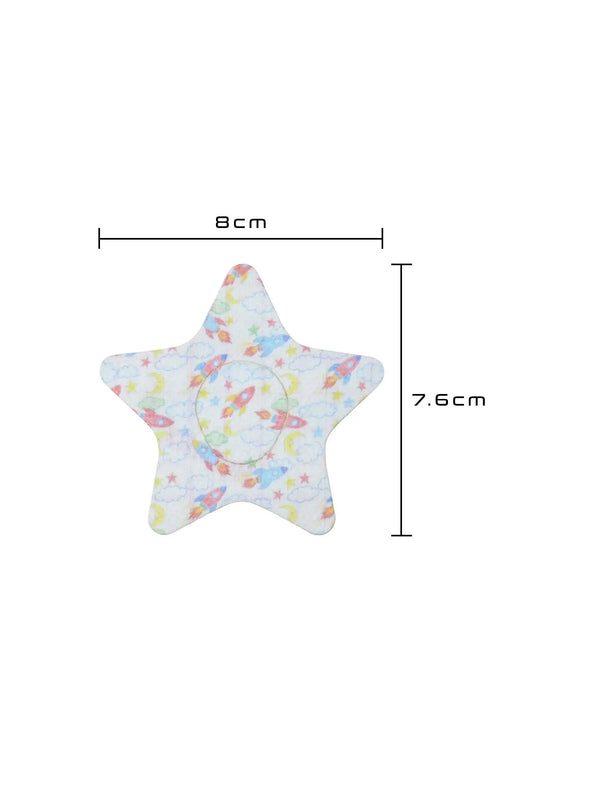 Dexcom G7 star patch dimensions kids CGM adhesive patch showing exact sizing and fit