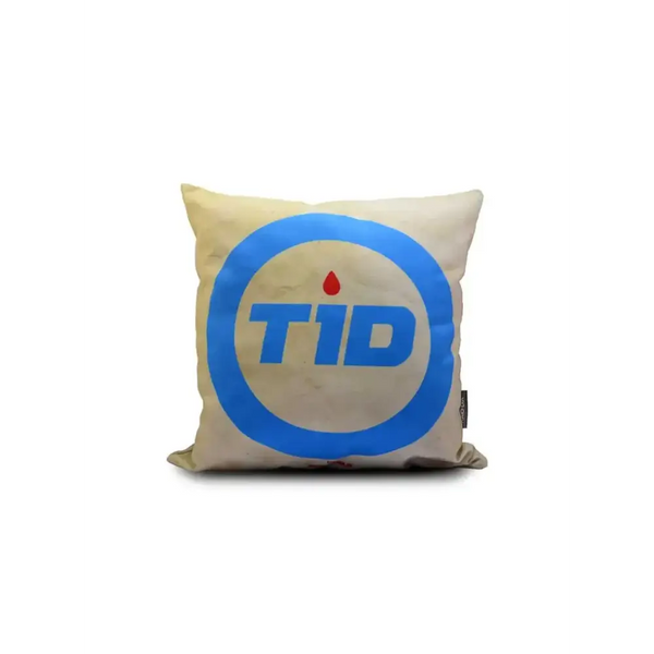 Diabetes Awareness Pillow Cover with T1D design, 40x40 cm, promotes comfort and awareness.