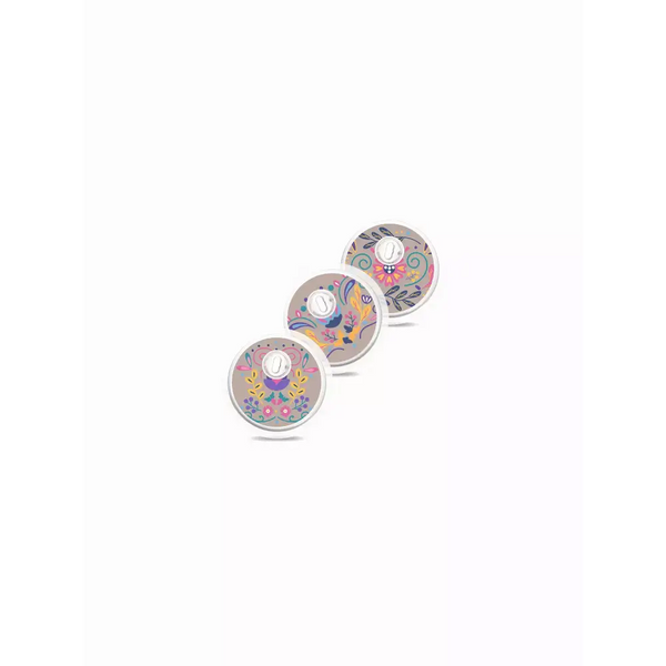 Freestyle Libre 3 Spring Edition Sensor Stickers with floral and animal designs.