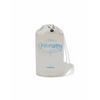 Kaio-Dia Diaversary Small Bucket Bag with 'Happy Diaversary' print, durable cotton with drawstring closure, compact size.