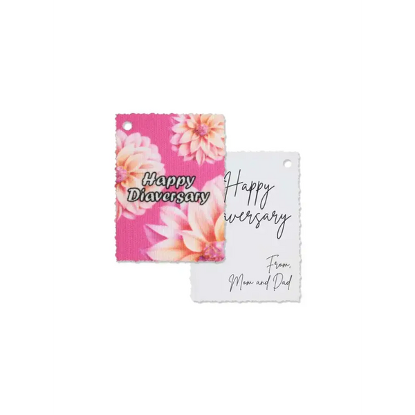 Diaversary Gift Tags with floral design, perfect for celebrating diabetes anniversaries.