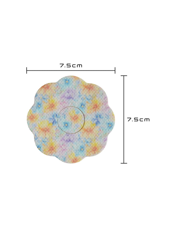FreeStyle Libre 3 cookie shape patch dimensions, showing the cut-out shape and sensor opening for a precise fit