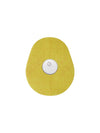 FreeStyle Libre 3 drop shape patch in yellow solid color, breathable adhesive overpatch to help support sensor wear