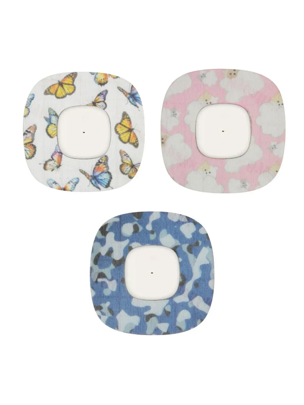 Simplera Sensor Patch for Kids - Colorful designs, hypoallergenic, durable.