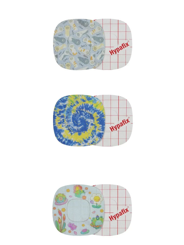 Simplera Sensor Patch for Kids - Colorful, hypoallergenic patches with fun designs; soft, sticky, and skin-safe.