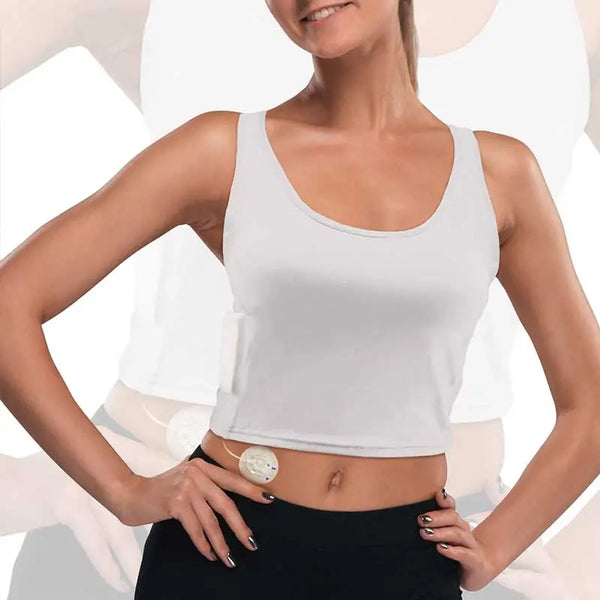 Γυναικείο crop top προσαρμοσμένο για αντλία ινσουλίνης - Dia-Crop Top