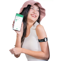 Sibionics GS1 CGM adjustable armband in use for active lifestyle.