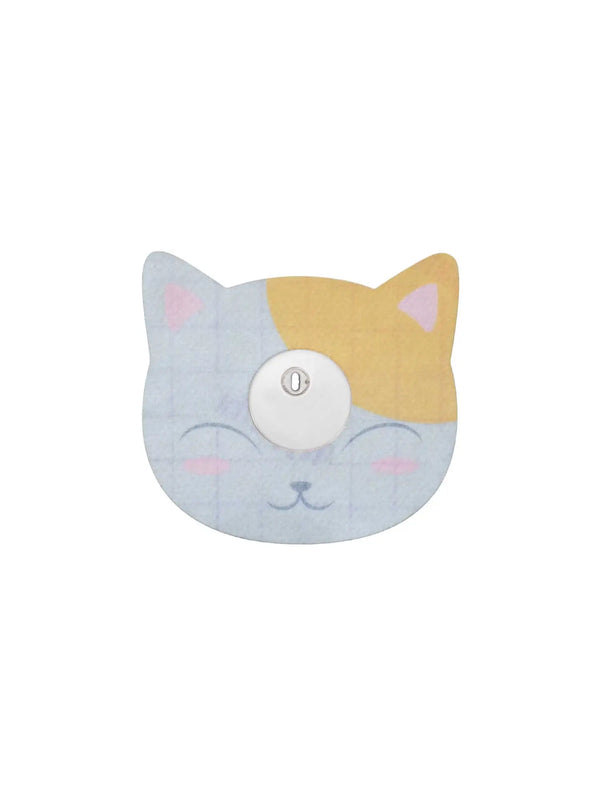Cat-shaped kids adhesive patch for FreeStyle Libre 3 sensor (7.1 × 6.6 cm)