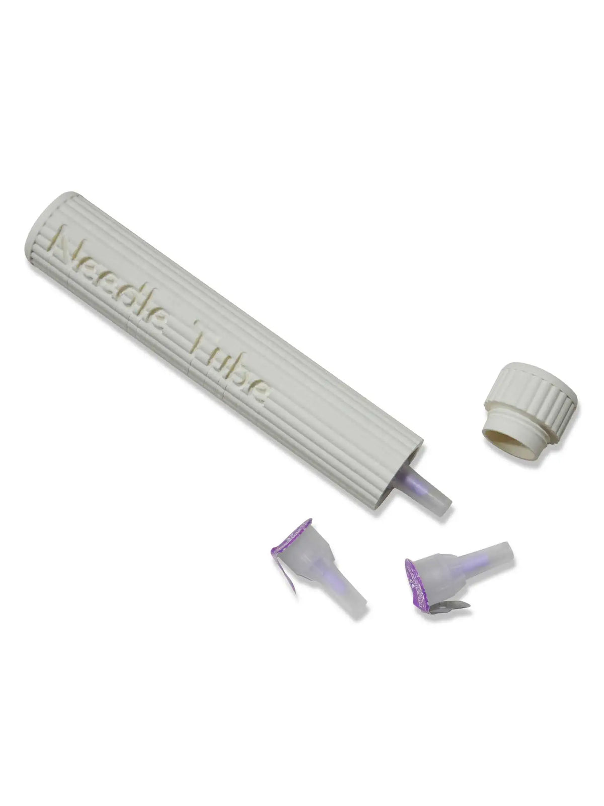 insulin pen needle storage tube milky white container for storing insulin pen needles safely and hygienically