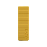 Yellow Dextro Energy Protection Tube with textured design and secure cap for tablet safety and easy access