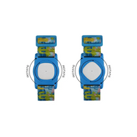 Medtronic Simplera armband for children with rotating clip and metal adjuster, kid-friendly design.