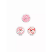 Freestyle Libre 2 Sensor Stickers - Valentine Edition 2024 with rainbow hearts and love motifs.
