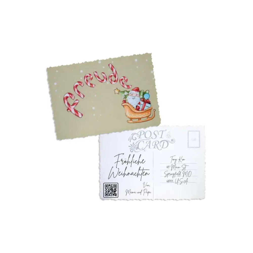 Elegant Christmas Postcard - Kaio-Cards