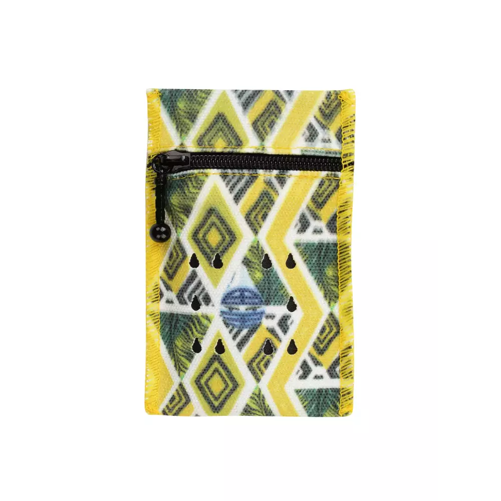 Insulin travel case cooler in yellow geometric design, Dia-Cool for one vial.