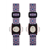 Dexcom G7 Armband with Rotating Clip featuring geometric pink and blue patterns Summer Edition