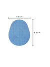 Dexcom G7 drop shape patch dimensions, showing the cut-out shape and sensor opening for a precise fit