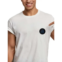 Viking-themed diabetes awareness iron-on patch on white t-shirt