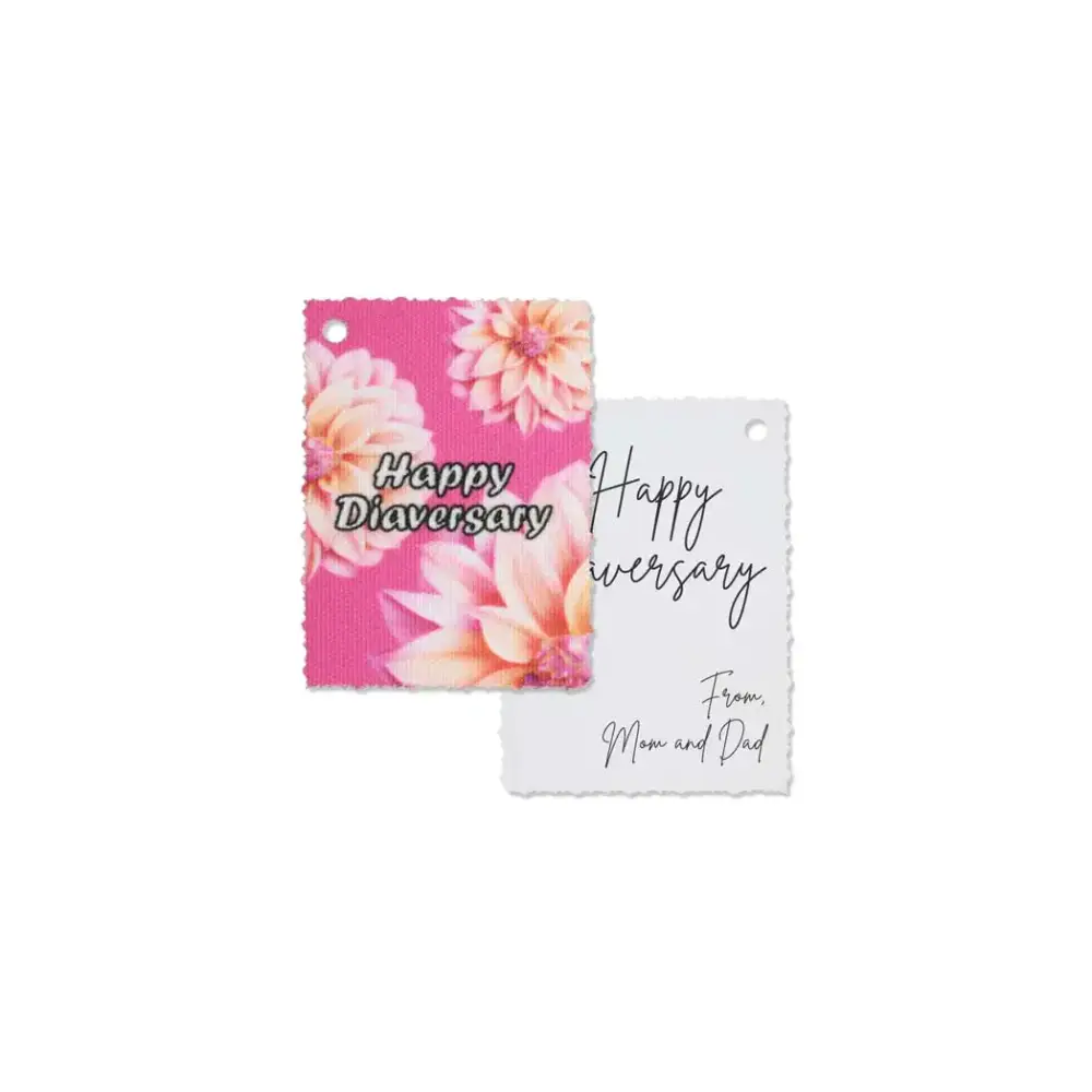 Diaversary Gift Tags with floral design, perfect for celebrating diabetes anniversaries.