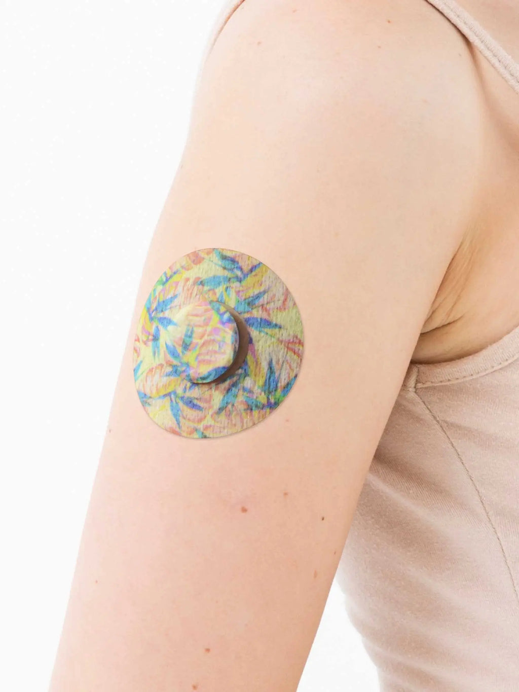 Αυτοκόλλητο επίθεμα για FreeStyle Libre 3, σχέδιο Tequila Sunrise, στο μπράτσο