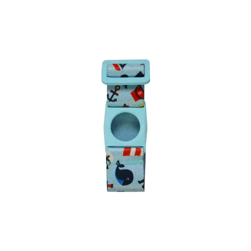 Freestyle Libre 3 sensor armband for children with playful nautical design.