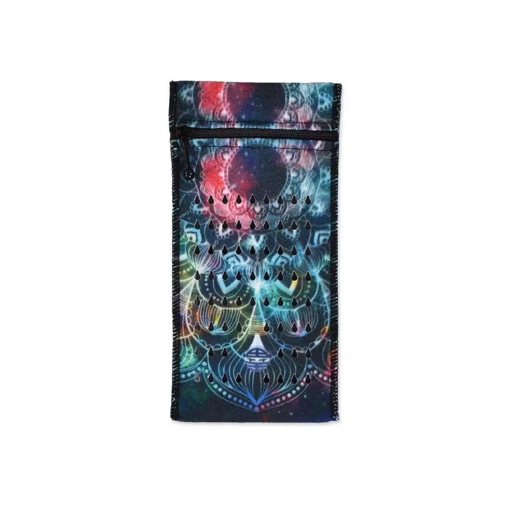 Insulin cooling wallet for 2 pens or vials in colorful design.