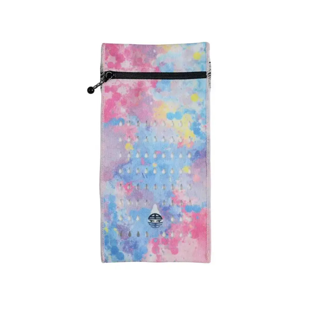 Tie-dye insulin cooling wallet for pens or vials, compact and electricity-free.