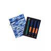 Insulin cooling wallet for kids with dinosaur design, holding 4 insulin pens.