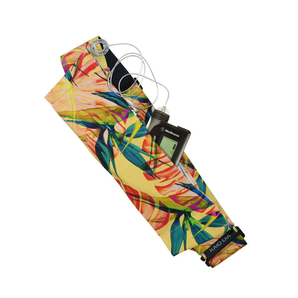 Ρυθμιζόμενη ζώνη για αντλία ινσουλίνης – φλοράλ σχέδια, κλείσιμο G-Hook | Dia Belly-Belt 2