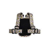 Insulin pump harness with star pattern designed for children, featuring adjustable straps and a window for easy access.