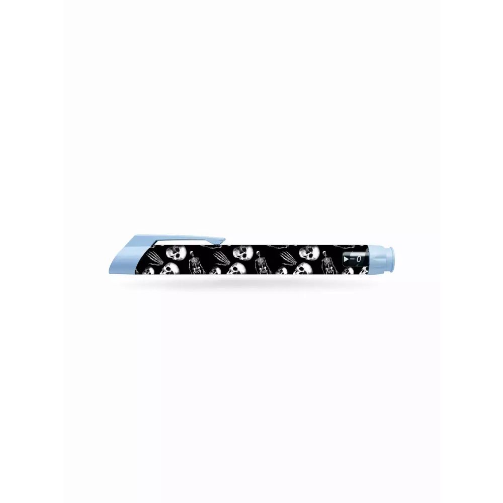 Skull-patterned correction tape for JuniorSTAR Insulin Pen Stickers - Halloween 2024
