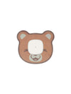 Simplera Sync CGM kids bear patch front view adhesive overpatch designed for comfort and secure sensor hold