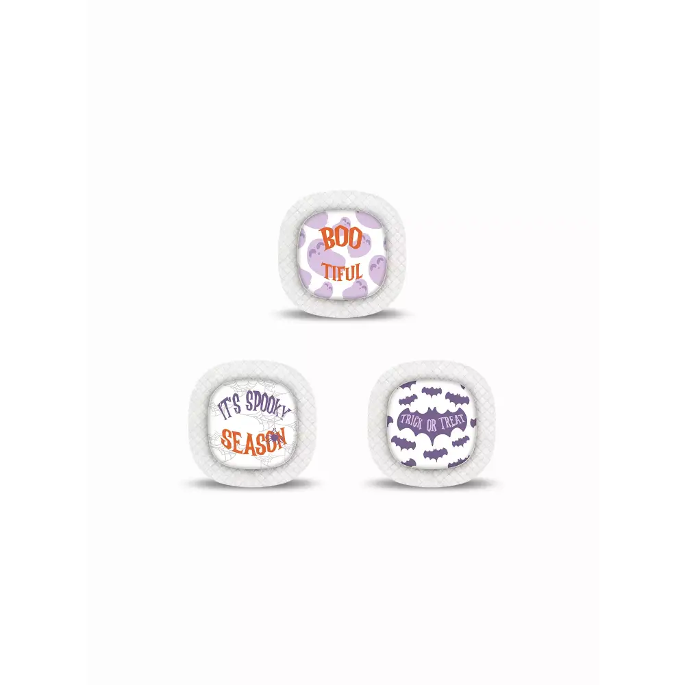 "Boo-tiful" text in vibrant colors on a Halloween-themed Medtronic Simplera sticker by Kaio-Dia.