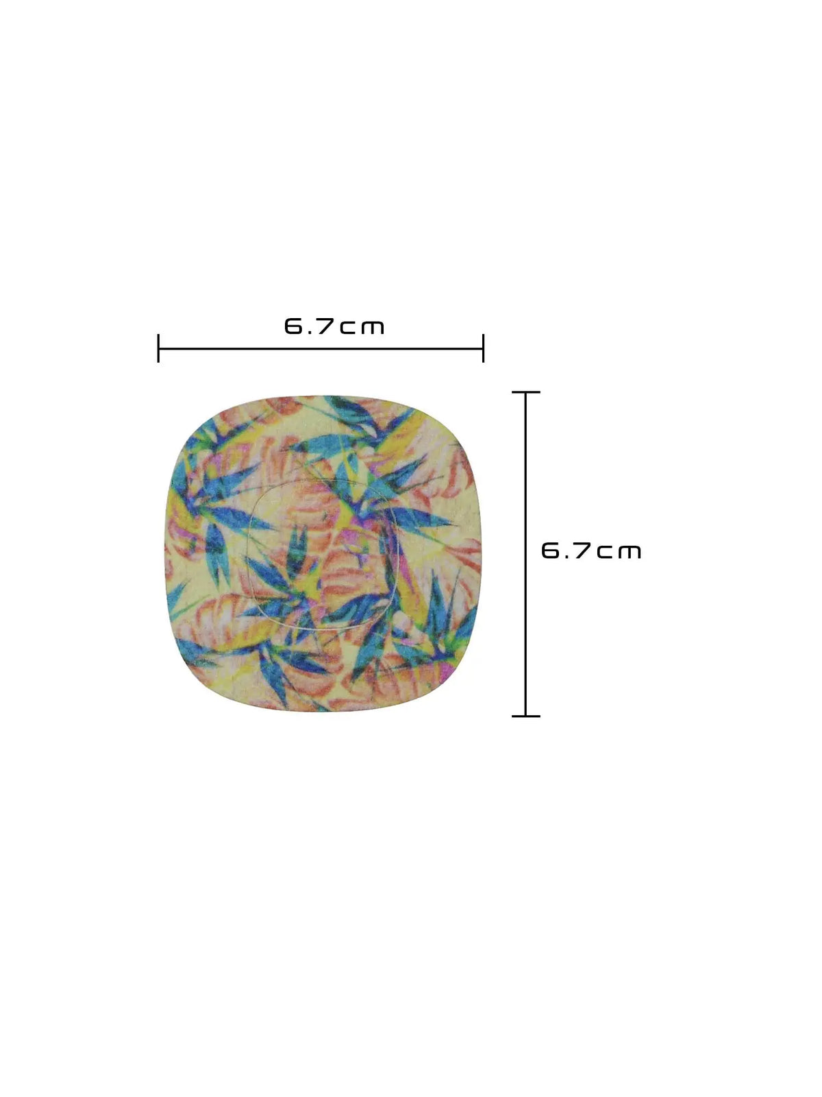 medtronic simplera patch with tropical print showing dimensions and size for accurate sensor patch fit