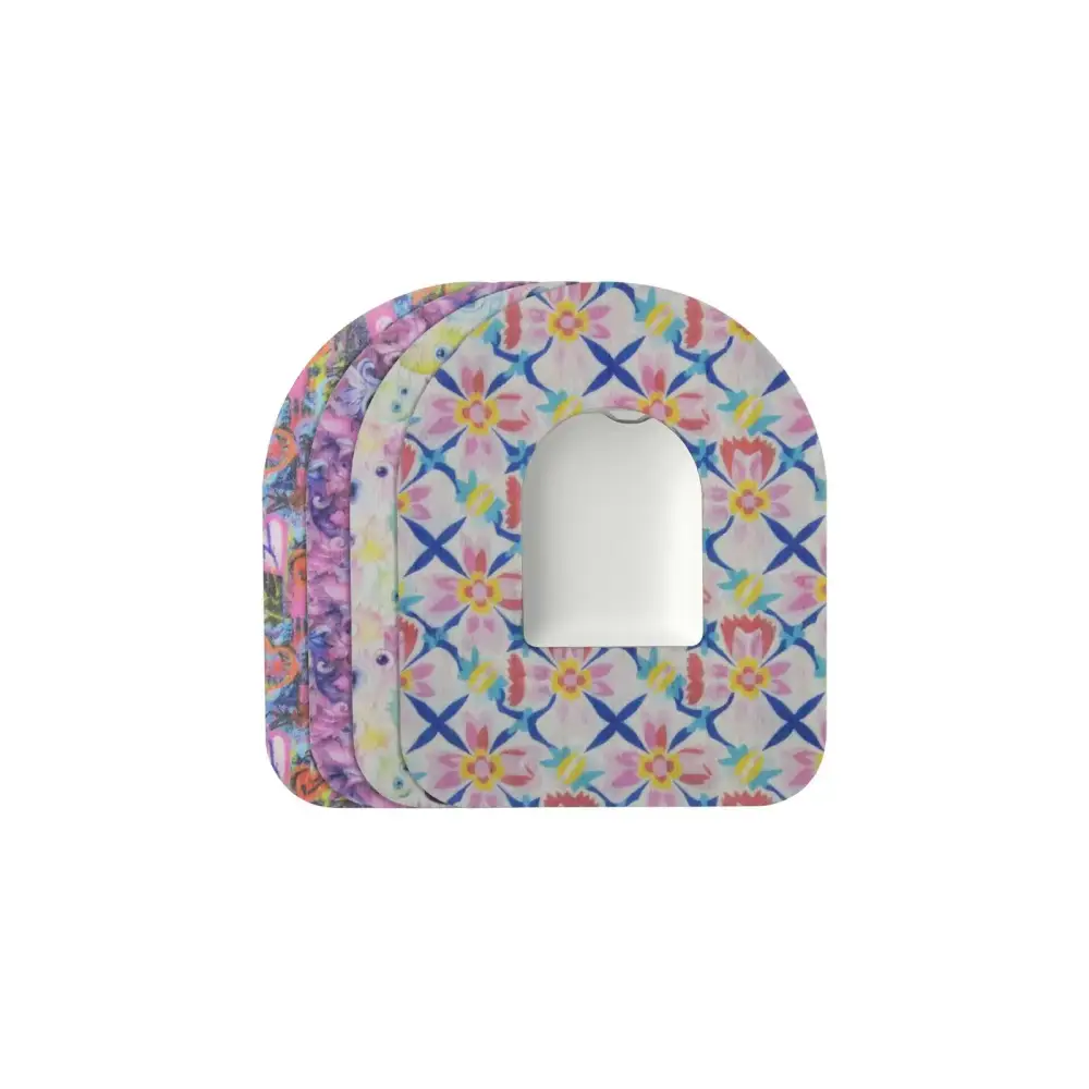 Αυτοκόλλητα επιθέματα για pod Omnipod, σειρά Spring, 4 σχέδια στοιβαγμένα