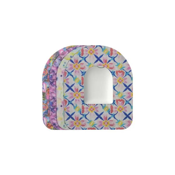 Αυτοκόλλητα επιθέματα για pod Omnipod, σειρά Spring, 4 σχέδια στοιβαγμένα