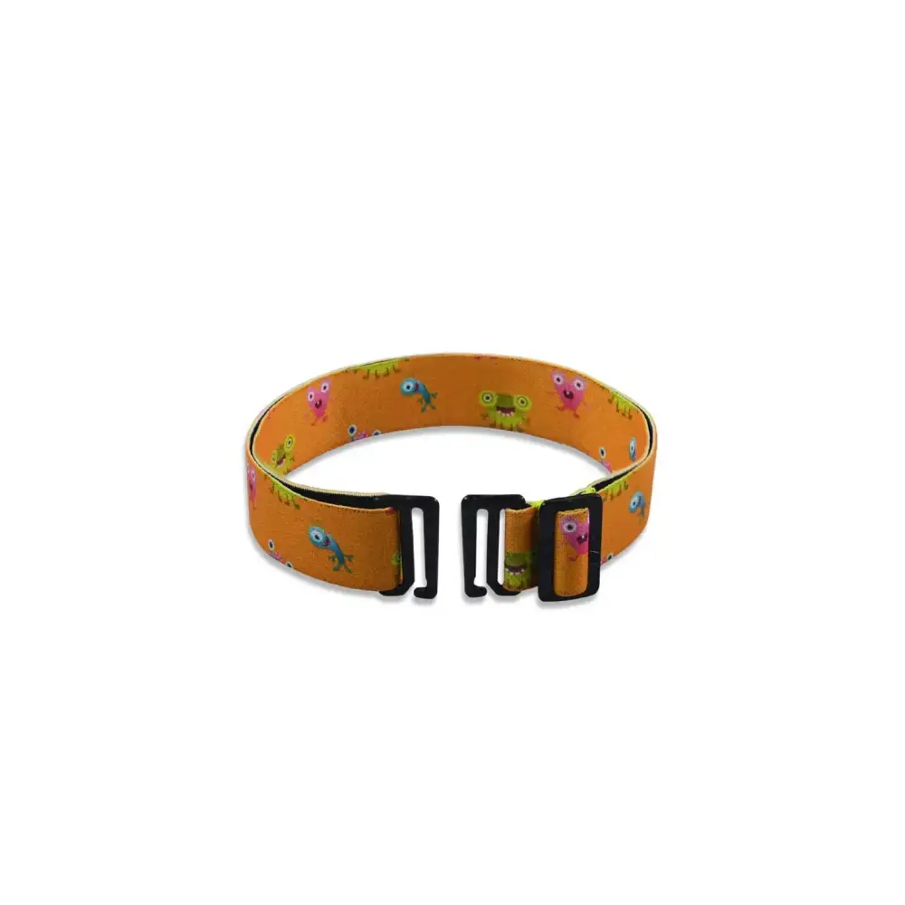 Adjustable belt for insulin pump pouches for kids with fun design.