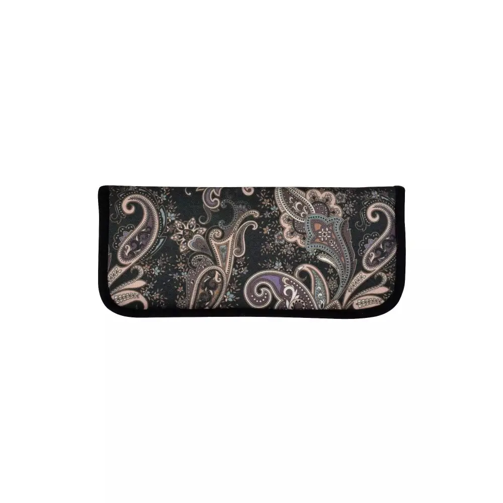 Stylish insulin travel case with paisley design, compact and colorful, suitable for insulin pens and glucose meters.