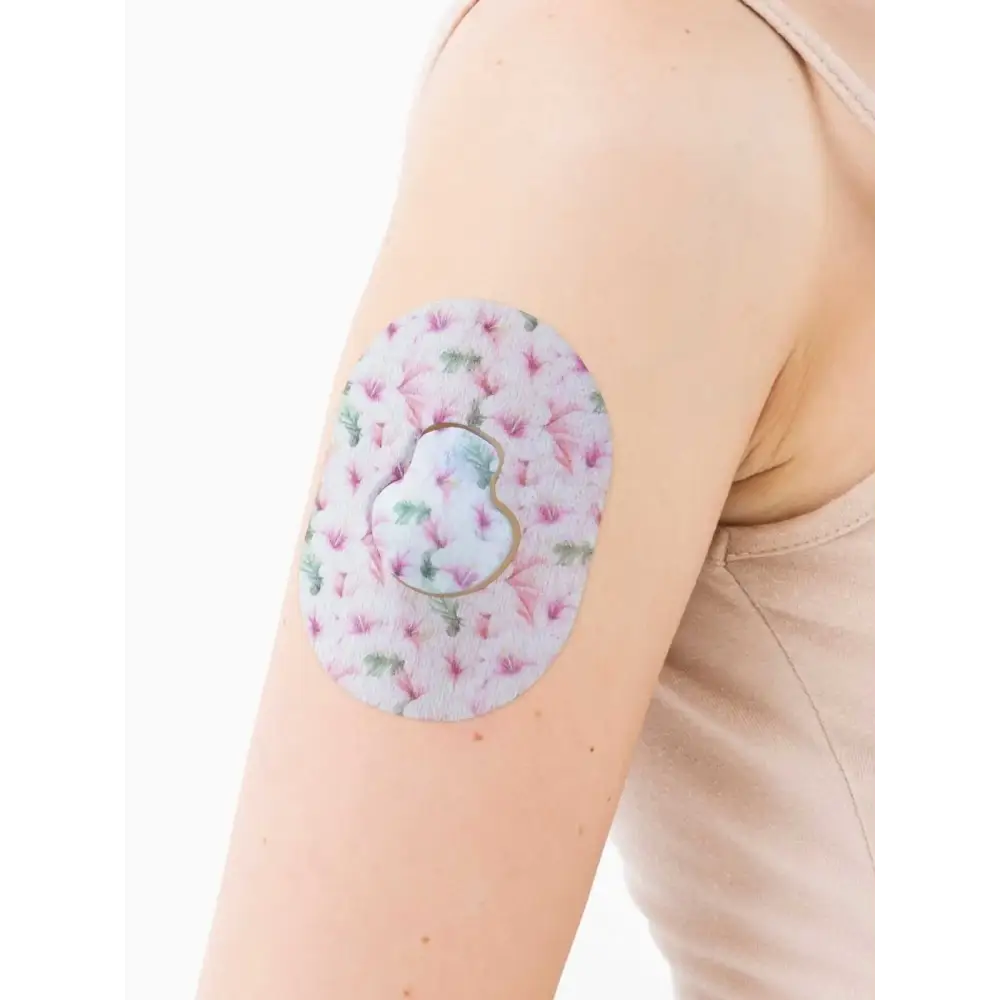 Αυτοκόλλητο επίθεμα για Medtronic Guardian, σειρά Spring, στο μπράτσο, κοντινό πλάνο
