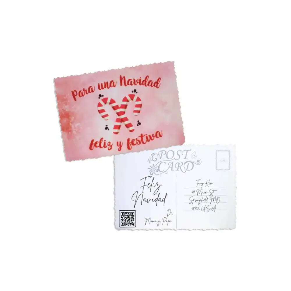 Elegant Christmas Postcard - Kaio-Cards