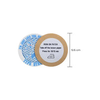 Diabetes Awareness Iron-on Patch with application instructions and dimensions.
