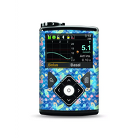 Medtronic MiniMed pump with vibrant Summer Edition sticker design.