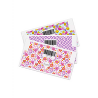 Stickers for Medtronic MiniMed in Y2K floral, smiley, and checkered designs.