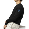Viking-inspired Diabetes Awareness iron-on patch on black sweater.