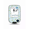 Freestyle Libre Reader with floral spring-themed sticker.