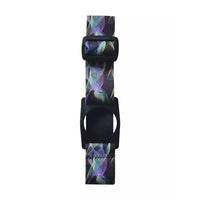 The Freestyle Libre 2 Armband with a colorful abstract pattern, showcasing the adjustable strap and sensor holder.