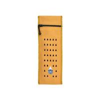Insulin travel case cooler in mustard yellow with zipper, designed to keep one insulin pen cool up to 48 hours using water evaporation technology